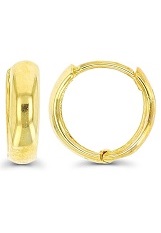 ravishing teensy-weensy yellow gold huggie earrings for babies